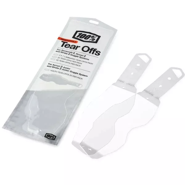 100% RC2/AC2/ST2 Laminated Tear-Off Goggles Accessories