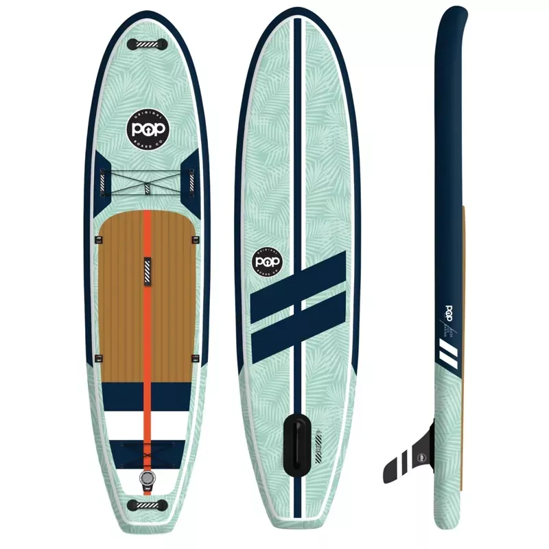 11’0″ Yacht Hopper Inflatable Touring SUP – Mint/Teak/Blue