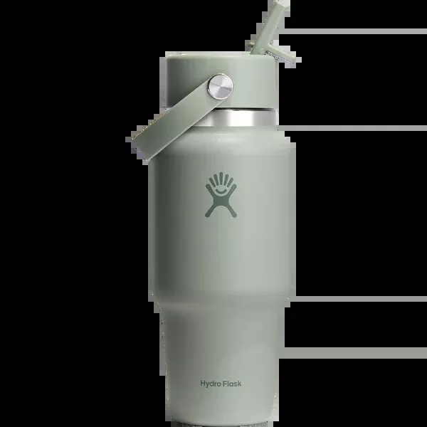 24 oz Wide Flex Straw Travel Bottle
