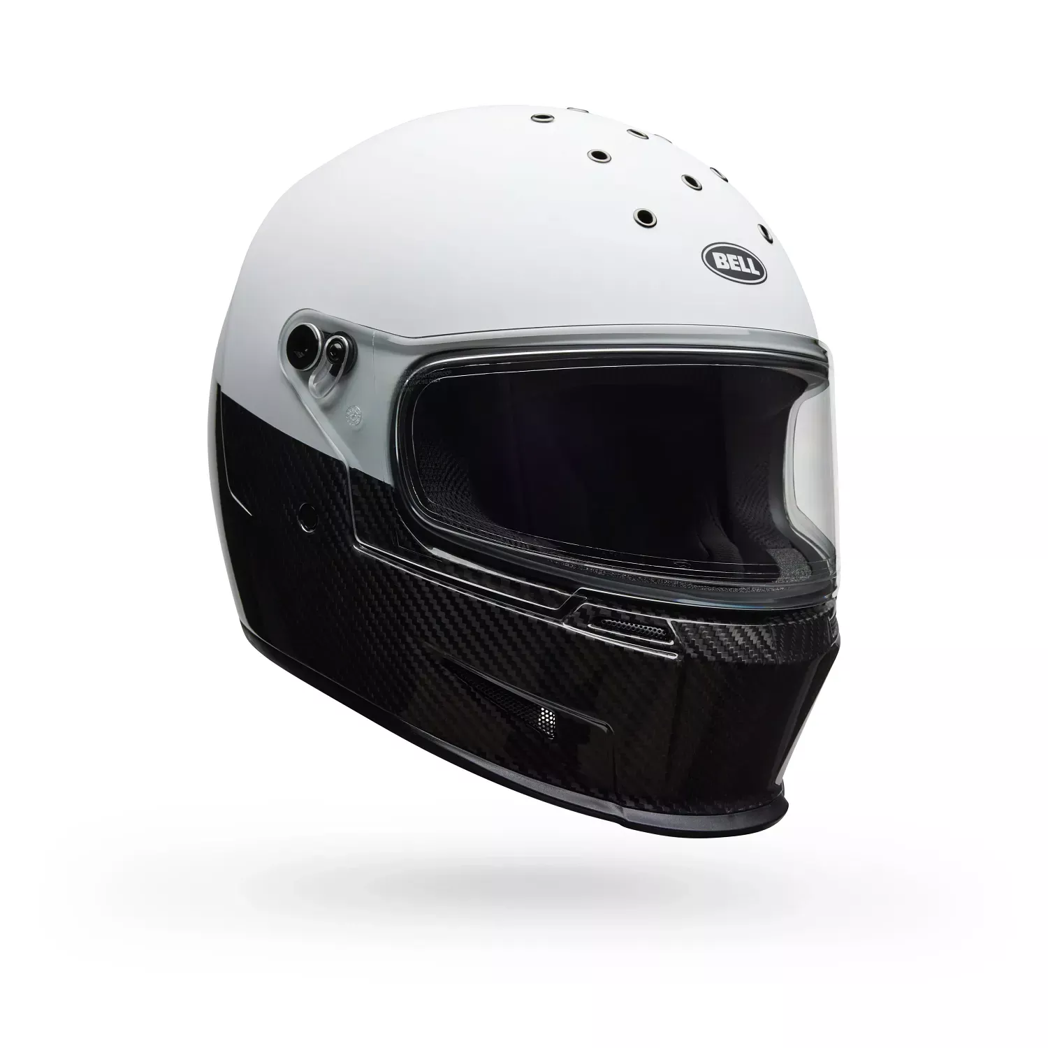 Bell Eliminator Carbon Diverge Matte/Gloss White/Black Helmet