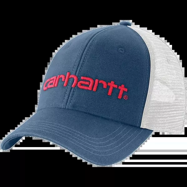 Canvas Mesh Back-Logo Cap