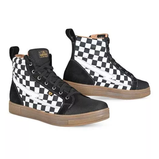 Cortech Mens Slayer Canvas Check Riding Shoes