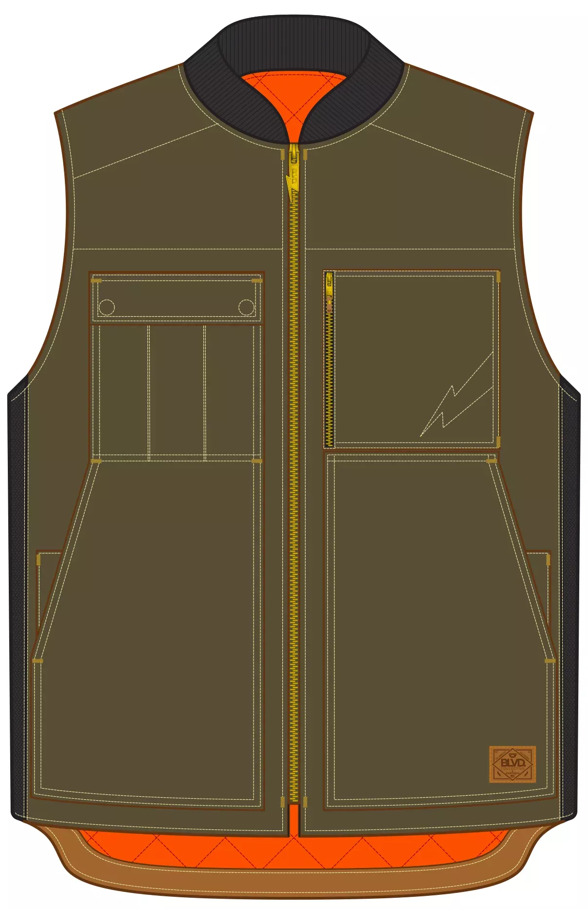 CORTECH THUNDERBIRD VEST OLIVE 3XL - THUNDERBIRD VEST OLIVE