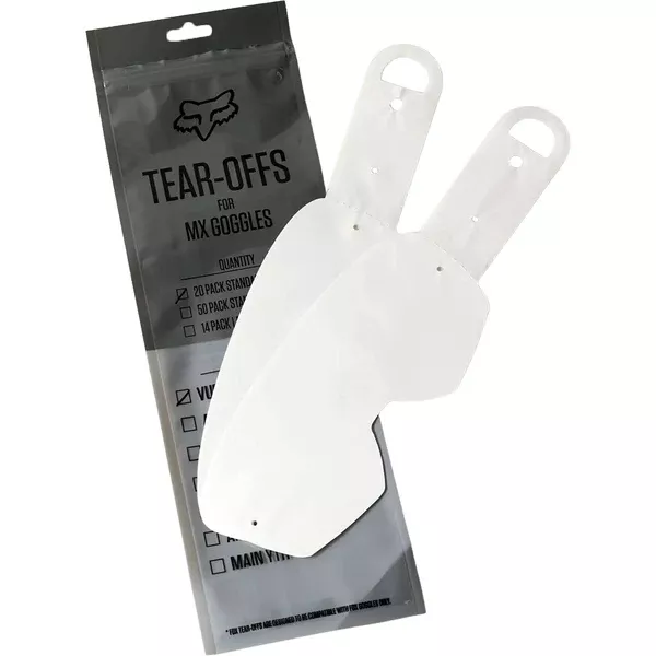Fox Racing 2010 Airspace & Main Standard 20 Pack Tear-Offs Youth Goggles Accessories