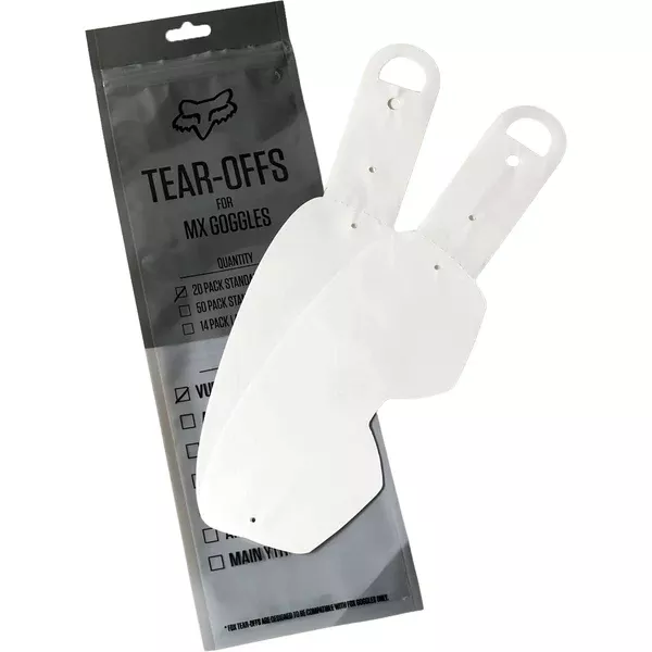 Fox Racing Airspace & Main VLS Laminated 20 Pack Tear-Offs Goggles Accessories