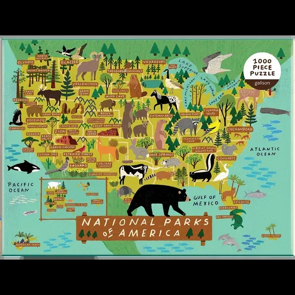 Galison National Parks of America 1000 Piece Puzzle