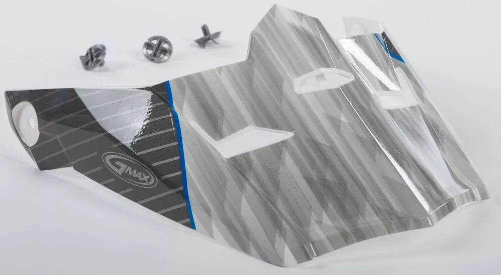GMAX Visor W/Screws Colfax MX-46 White/Blue