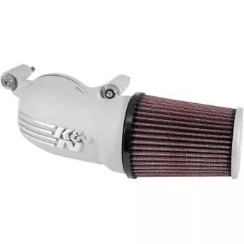 K & N Aircharger Intake System with Cast Aluminum Intake Tube - Satin Silver