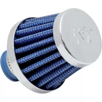 K & N Rubber Base Crankcase Vent Filter - Blue - 3/8" ID