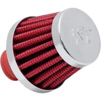 K & N Rubber Base Crankcase Vent Filter - Red - 3/8" ID