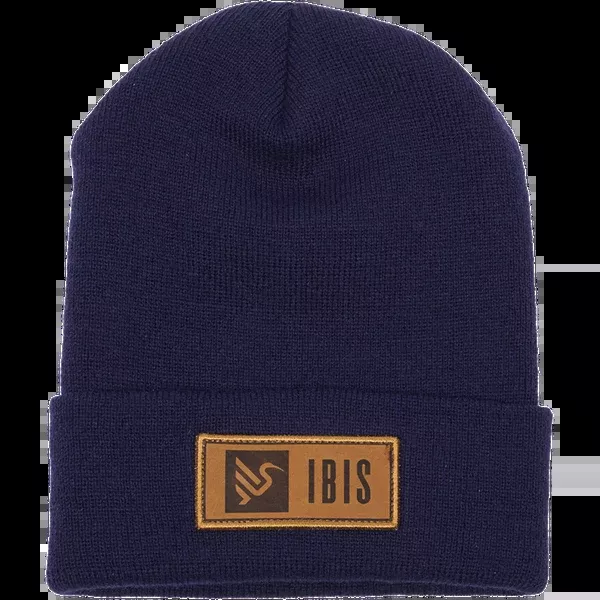Leather Name Patch Beanie