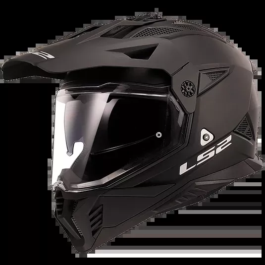 LS2 Blaze II Solid Adventure Motorcycle Helmet W/SunShield Matte Black