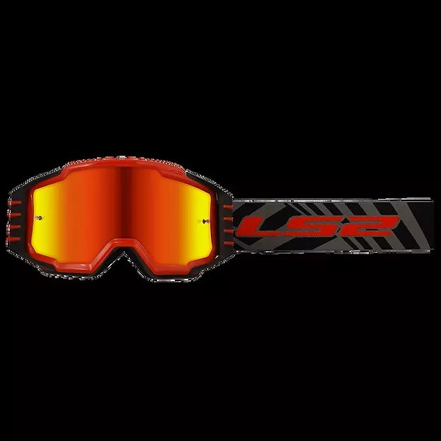 LS2 Charger Pro Sand Goggle Red with Red Iridium Lens
