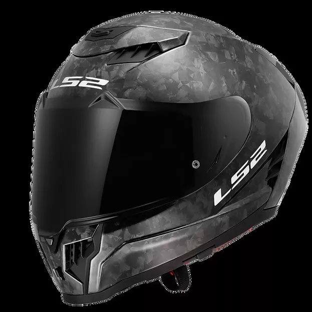 LS2 Dragon Carbon Forged Full Face Motorcycle Helmet W/ SunShield Gloss Black