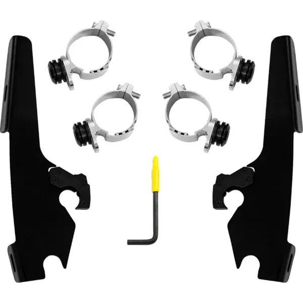 Memphis Shades Chief Fats/Slim Windshield Trigger-Lock Complete Mount Kit Motorcycle Accessories