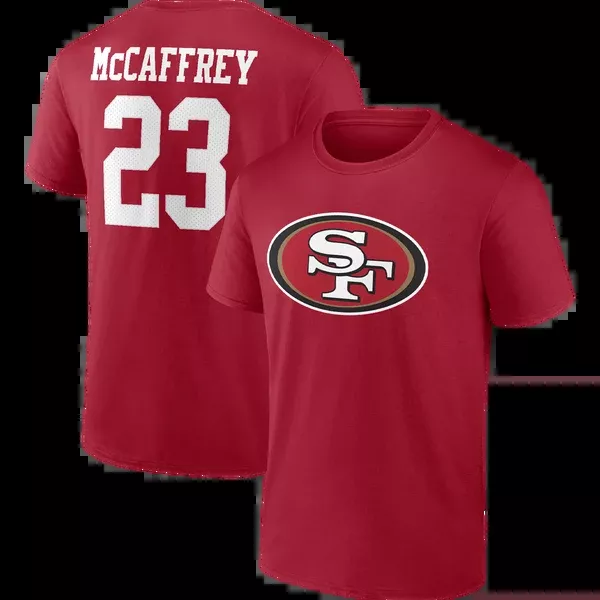 Men's 49ers Player Icon Name and Number Tee - McCaffrey
