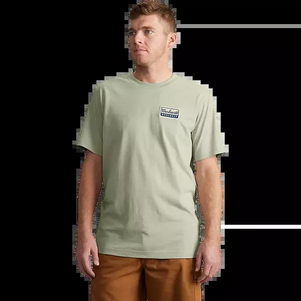 Men's Leightweight Short Sleeve Script Patch T-Shirt
