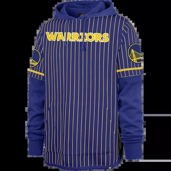 Men's Warriors Pinstripe Double Header Shortstop Pullover