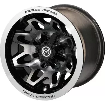 Moose Offroad 416X WheelFront - Machined Black - 12x7 - 4/136 - 4+3