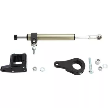Moose Offroad 7-Way Steering Stabilizer — Non-Rebuildable Steering Stabilizer - Black - 7-Way