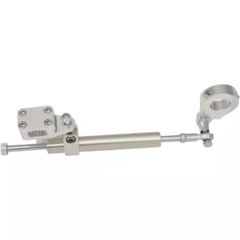 Moose Offroad 7-Way Steering Stabilizer — Rebuildable Steering Stabilizer - Silver - 7-Way