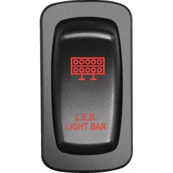 Moose Offroad Low-Profile Switch - Light Bar - Red