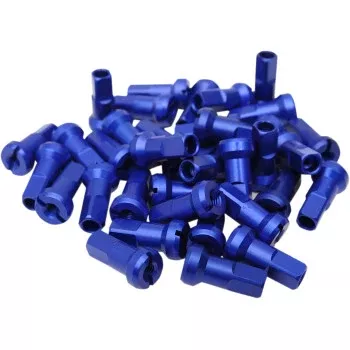Moose Offroad MX1 Billet Spoke Nipples - Blue - 9 Gauge - Set