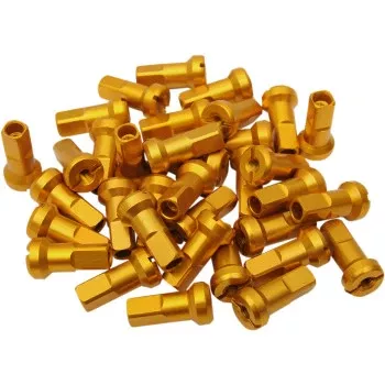 Moose Offroad MX1 Billet Spoke Nipples - Gold - 9 Gauge - Set