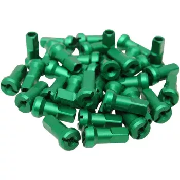 Moose Offroad MX1 Billet Spoke Nipples - Green - 8 Gauge - Set