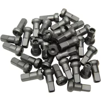 Moose Offroad MX1 Billet Spoke Nipples - Titanium Gray - 9 Gauge - Set