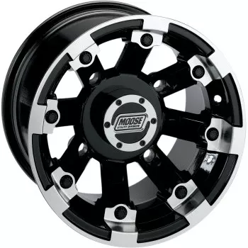 Moose Offroad Wheel - 393X - Rear - Black - 14x8 - 4/156 - 4+4