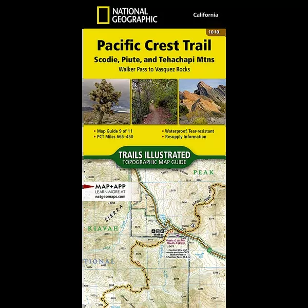 Pacific Crest Trail: Scodie, Piute, and Tehachapi Mountains Map
