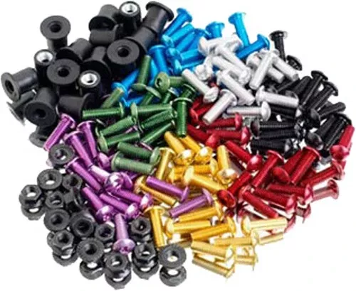 PUIG WINDSCREEN SCREW KIT WELL NUT RED