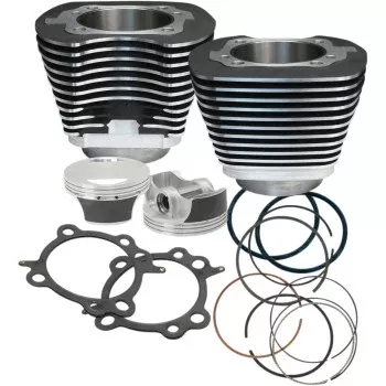 S&S Cycle 106" Big Bore Cylinder Kit - Wrinkle Black - Twin Cam