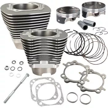 S&S Cycle 124" Big Bore Cylinder Kit - Stone Gray - Twin Cam