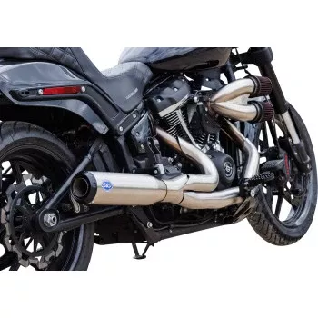 S&S Cycle 2-into-1 Qualifier Exhaust System - Race Only - Brushed Stainless