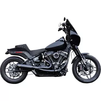 S&S Cycle 2-into-1 Qualifier Exhaust System - Race Only - Guardian Black