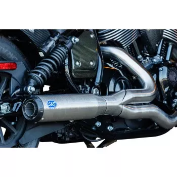 S&S Cycle 2-into-1 Qualifier Exhaust System - Stainless - Race Only - Indian Chief