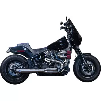 S&S Cycle 2-into-1 Superstreet Exhaust System - Brushed Stainless Steel