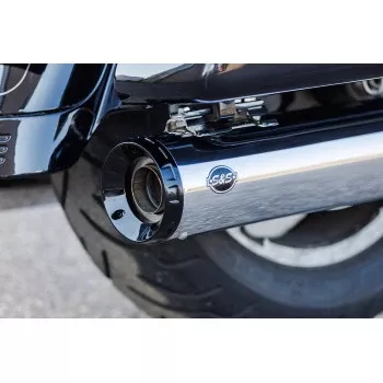 S&S Cycle 4-1/2" GNX Slip-On Mufflers - Chrome