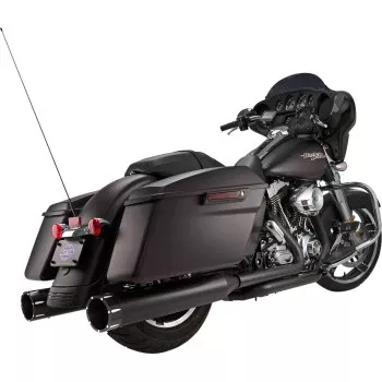 S&S Cycle 4-1/2" MK45 Performance Mufflers - Black with Black Tracer