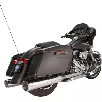 S&S Cycle 4-1/2" MK45 Performance Mufflers - Chrome with Chrome Tracer