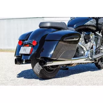 S&S Cycle 4" Broadhead Slip-On Mufflers - Slash Cut - Chrome
