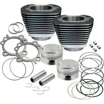 S&S Cycle 95" Big Bore Cylinder Kit - Wrinkle Black - Twin Cam