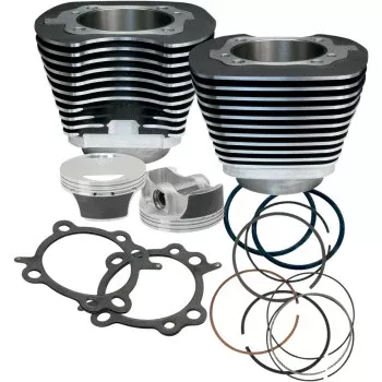 S&S Cycle 97" Big Bore Cylinder Kit - Wrinkle Black - Twin Cam