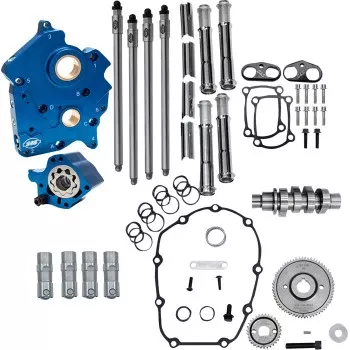 S&S Cycle Cam Chest Kit - 496 Gear Drive Cam - Oil Cooled - Chrome Pushtubes - M8