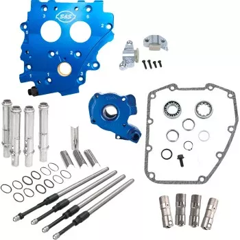 S&S Cycle Cam Chest Kit without Cams - Chain Drive - Chrome Pushrods - Twin Cam