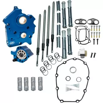 S&S Cycle Cam Chest Kit without Cams - Chain Drive - Water Cooled - Chrome Pushrods - M8