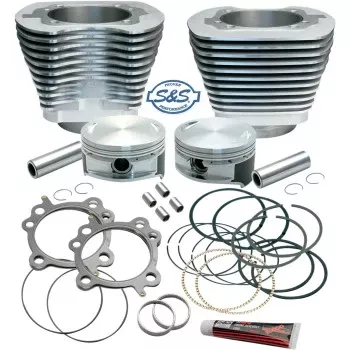 S&S Cycle Cylinder & Piston Replacement for S&S 106" Stroker Kit - Silver