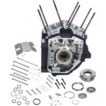 S&S Cycle Engine Case - 4.125" Bore w/Stock Stud Pattern - 88A Engine Type - Wrinkle Black - Twin Cam